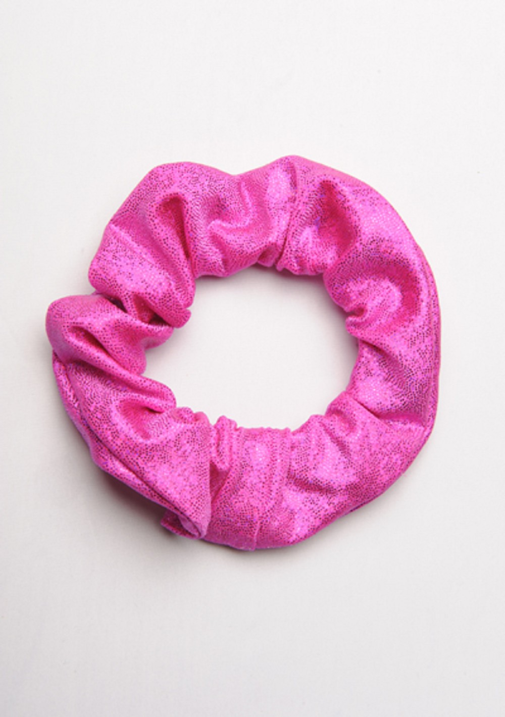 Élastique à cheveux effet mouillé rose HS437